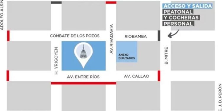 Restricciones de Tránsito en el Congreso por la Comparecencia de Manuel Adorni